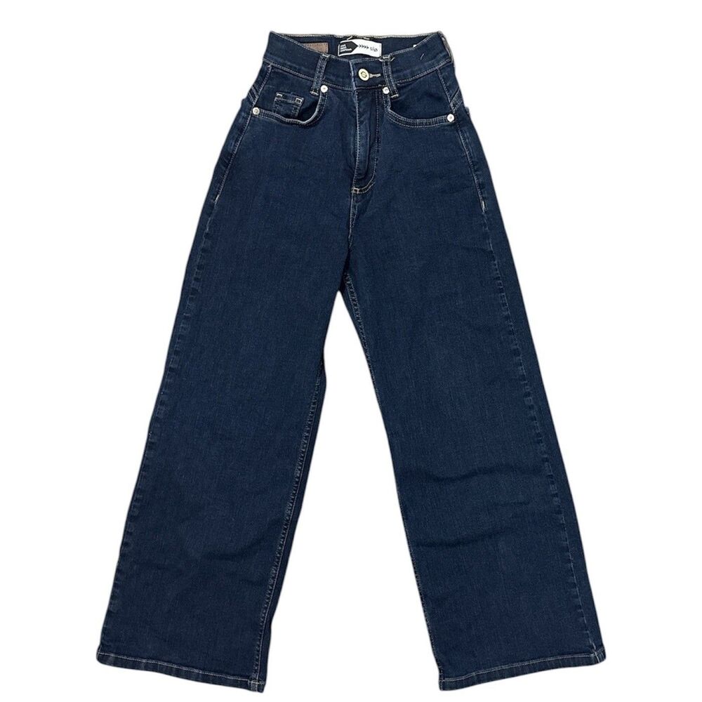 SLO Not Fast 90s Straight High Jeans Dark Wash Wide Leg Denim 00 Eco Friendly
